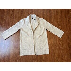 J.Crew Sophie Open-Front Sweater Blazer Women's Size S Gray Office Wool Blend